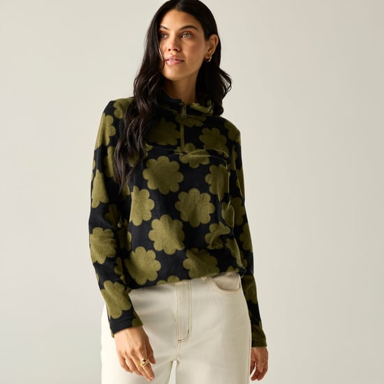 Regatta - "Orla Kiely" Fleece für Damen, mit halbem Reißverschluss (Oliv) - Image 6