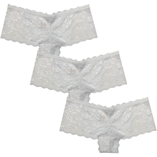 Be You - Slips für Damen, Spitzenverzierung (3er-Pack) (Weiß) - Image 1