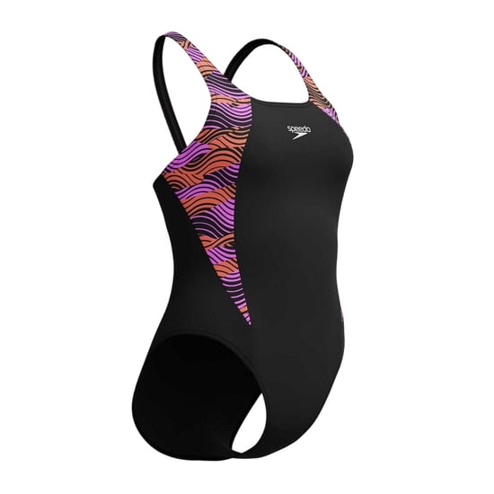 Speedo - "Splice" Badeanzug für Damen (Schwarz/Pink) - Image 3