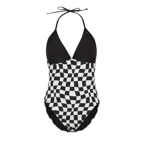 SoulCal - Badeanzug für Damen, Neckholder (Schwarz Karomuster) - Image 1