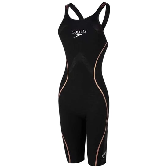 Speedo - "Intent Streamline" Badeanzug für Damen (Schwarz/Gold) - Image 1