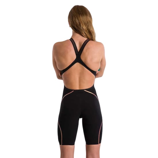 Speedo - "Intent Streamline" Badeanzug für Damen (Schwarz/Gold) - Image 2
