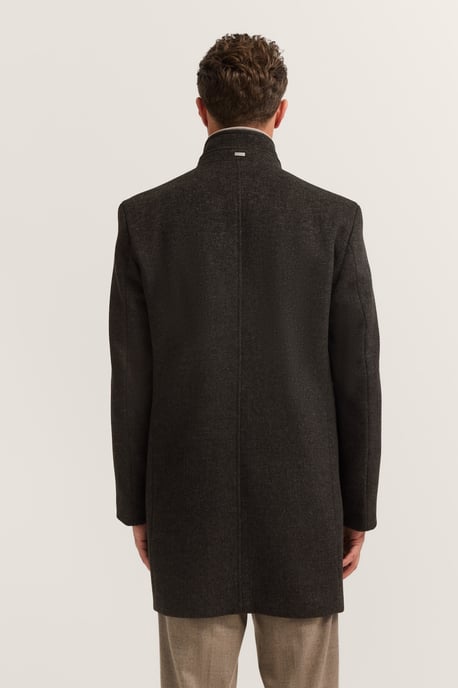 Bugatti Herren Stehkragen Mantel Modern Fit aus einem Wollmix - Image 2