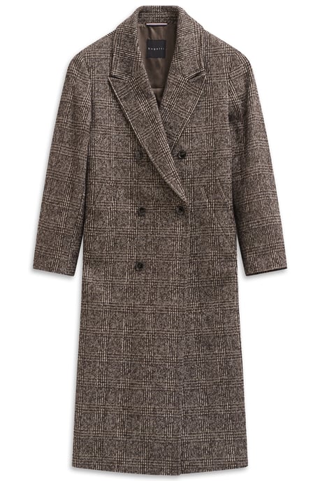 Bugatti Herren Langer Mantel Zwei-Reiher mit Glencheck-Karo - Image 3