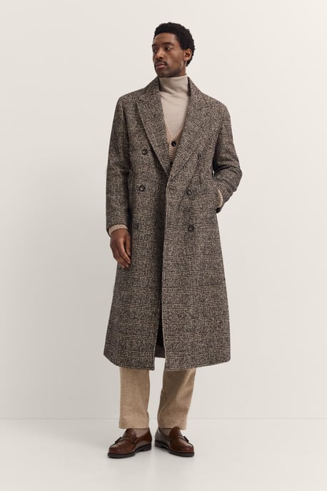 Bugatti Herren Langer Mantel Zwei-Reiher mit Glencheck-Karo - Image 4