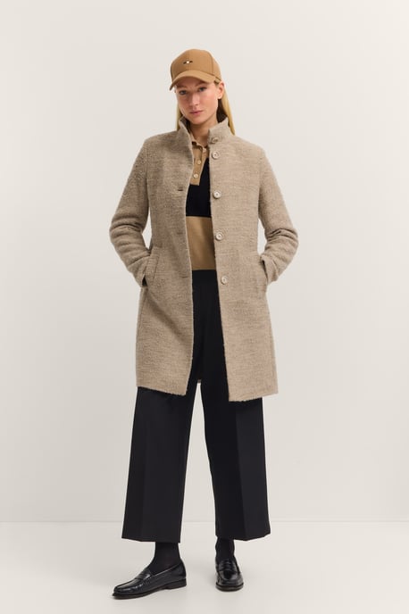 Bugatti Damen Wollmantel mit Flexcity Stretch und Stehkragen - Image 4