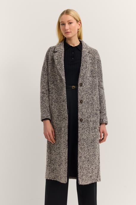 Bugatti Damen Langer Mantel mit Reverskragen & Flexcity Stretch - Image 1
