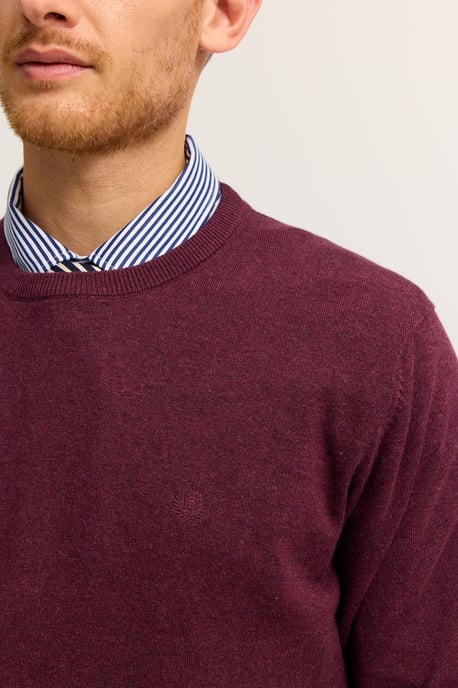 Bugatti Herren Pullover Rundhals Basic Essential aus reiner Baumwolle - Image 3