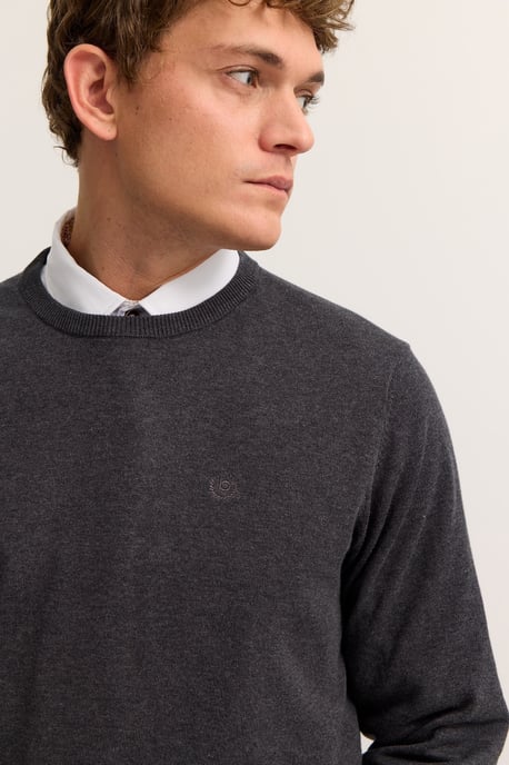 Bugatti Herren Pullover Rundhals  Basic Essential aus reiner Baumwolle - Image 3