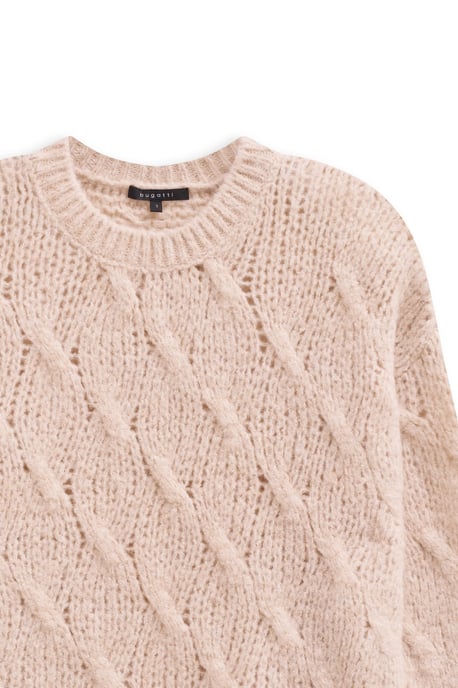 Bugatti Damen Pullover Rundhals mit Zopfmuster - Image 5