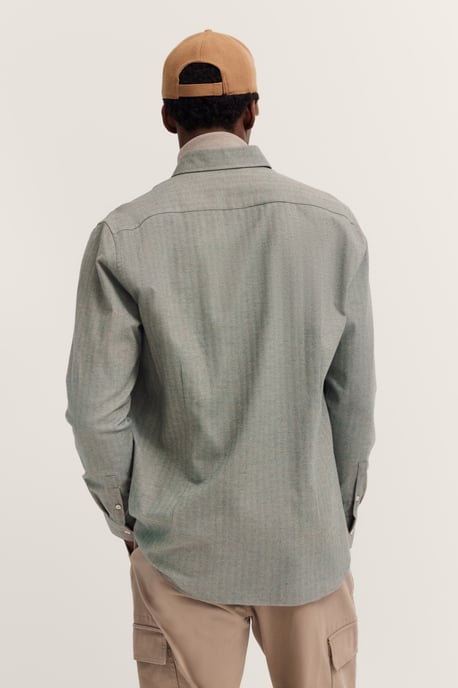 Bugatti Herren-Freizeithemd langarm im Modern Fit mit Button-down-Kragen - Grün - Image 2