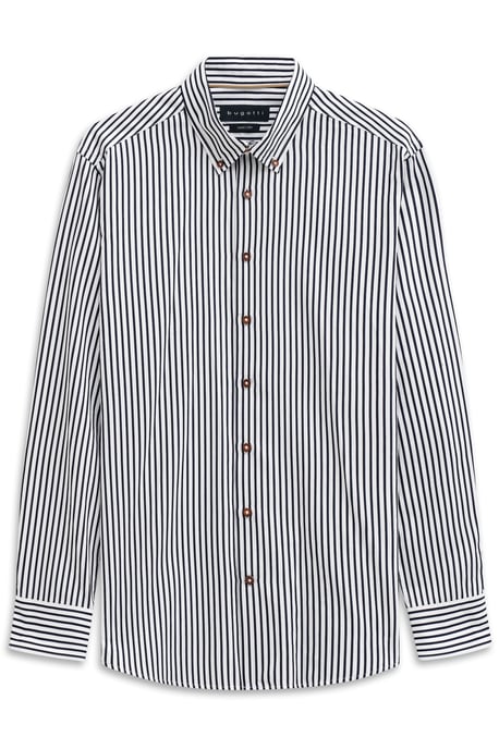 Bugatti Herren Freizeithemd langarm gestreift mit Button-Down und aus Baumwolle - Image 3