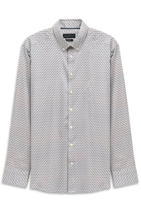 Bugatti Herren Freizeithemd langarm mit kleinem Print - Image 3