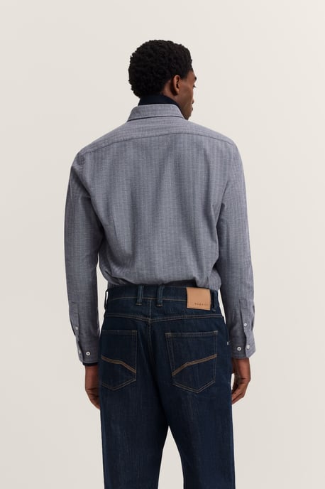 Bugatti Herren Freizeithemd langarm im Modern Fit mit Button-Down Kragen - Image 2