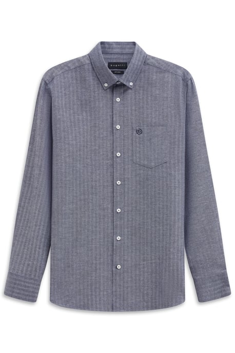 Bugatti Herren Freizeithemd langarm im Modern Fit mit Button-Down Kragen - Image 3