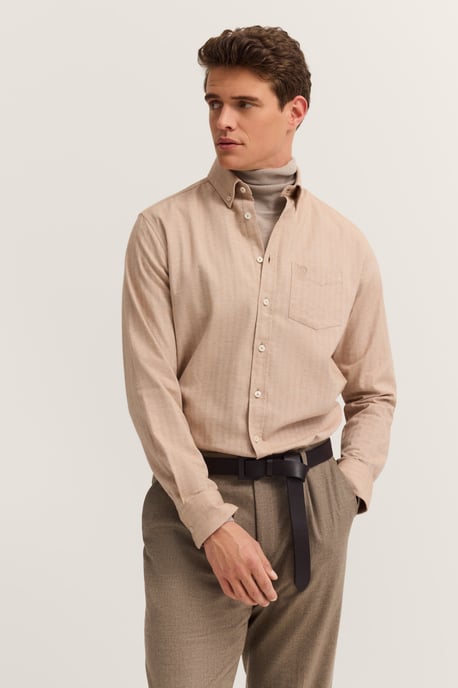 Bugatti Herren Freizeithemd langarm im Modern Fit mit Button-Down Kragen - Image 1