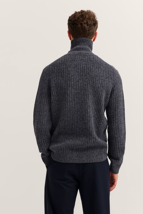 Bugatti Herren Rollkragen Pullover Grobstrick aus einem Wollmix - Image 2