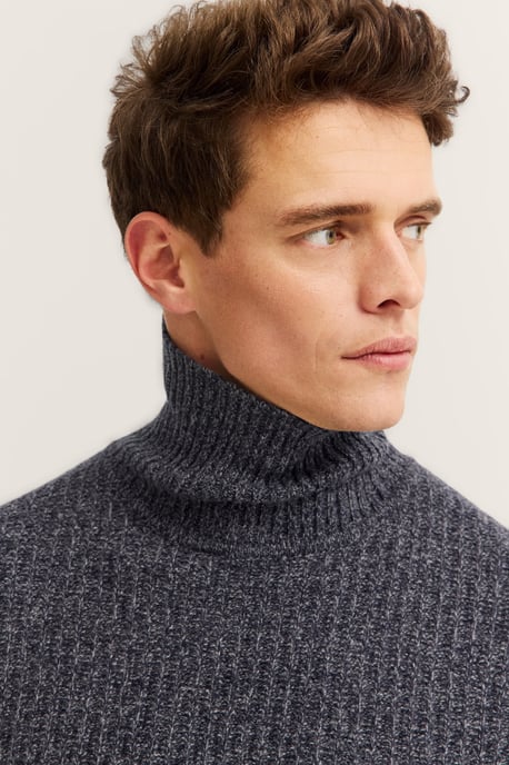 Bugatti Herren Rollkragen Pullover Grobstrick aus einem Wollmix - Image 4