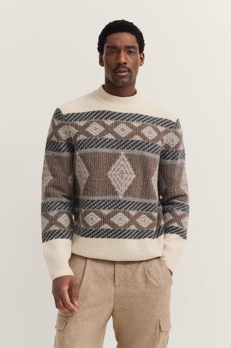 Bugatti Herren Norweger Pullover mit Stehkragen - Image 1