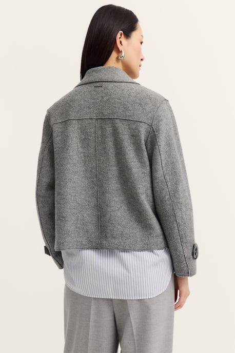 Bugatti Damen Wolljacke im Loose Fit mit offenkantig gekochter Wolle - Image 2