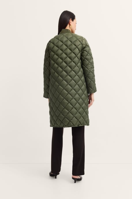 Bugatti Damenparka mit Rautensteppung und Collegekragen - Grün - Image 2
