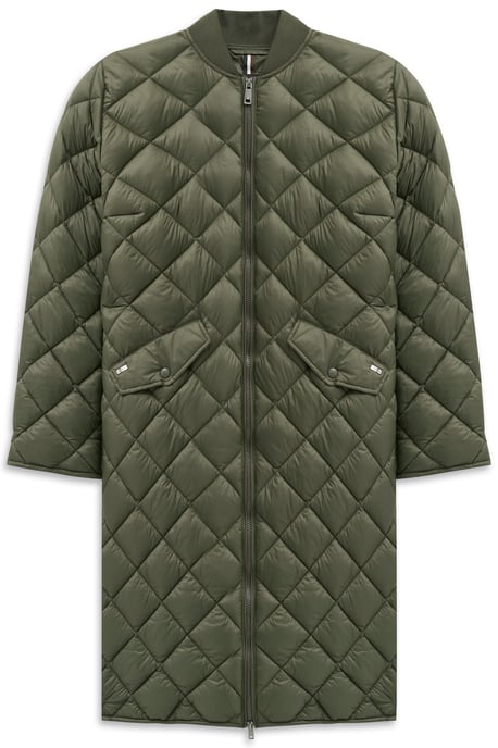 Bugatti Damenparka mit Rautensteppung und Collegekragen - Grün - Image 3