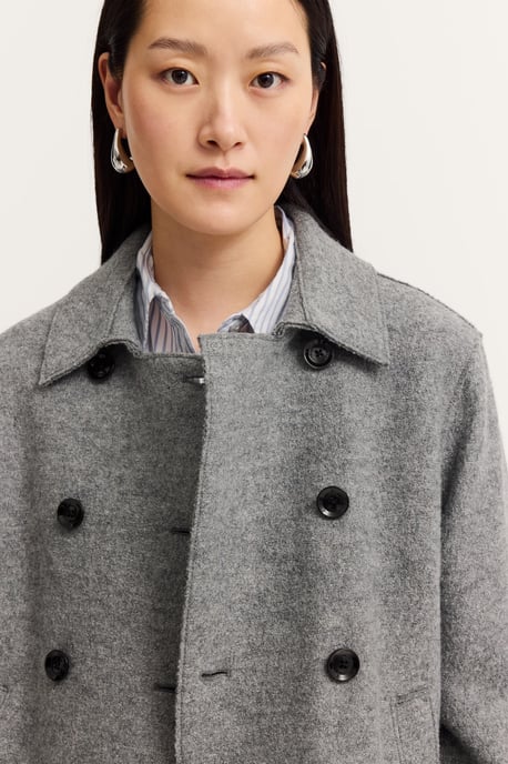 Bugatti Damen Wolljacke im Loose Fit mit offenkantig gekochter Wolle - Image 5