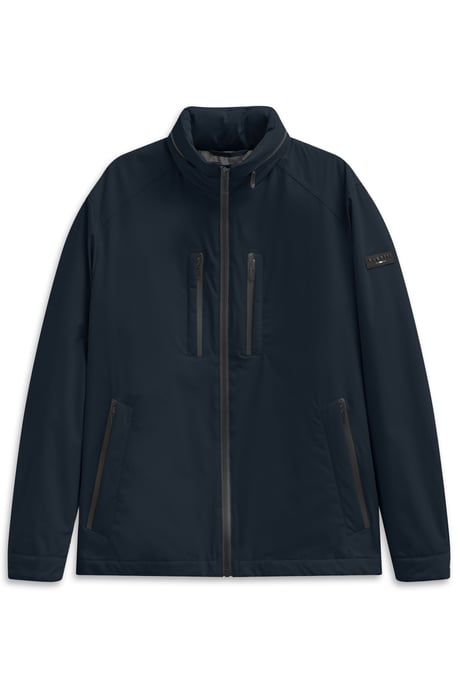 Bugatti Regenjacke Regular Fit mit Kapuze und Stehkragen - Marineblau - Image 3