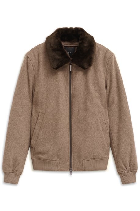 Bugatti Herren Woll-Blouson mit abnehmbarem Kunstfellkragen - Image 3