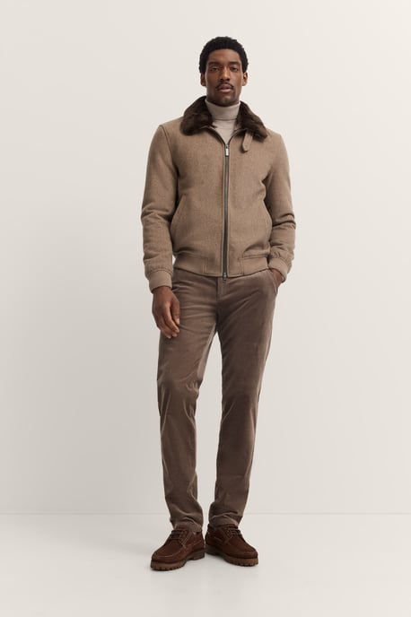 Bugatti Herren Woll-Blouson mit abnehmbarem Kunstfellkragen - Image 4