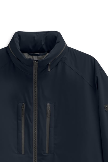 Bugatti Regenjacke Regular Fit mit Kapuze und Stehkragen - Marineblau - Image 5