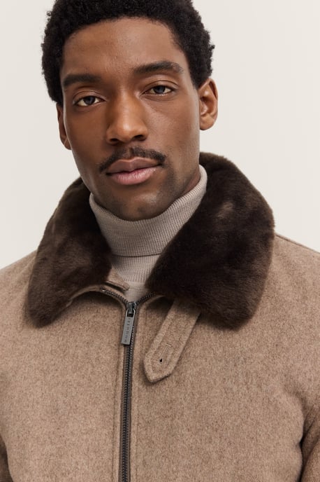 Bugatti Herren Woll-Blouson mit abnehmbarem Kunstfellkragen - Image 5