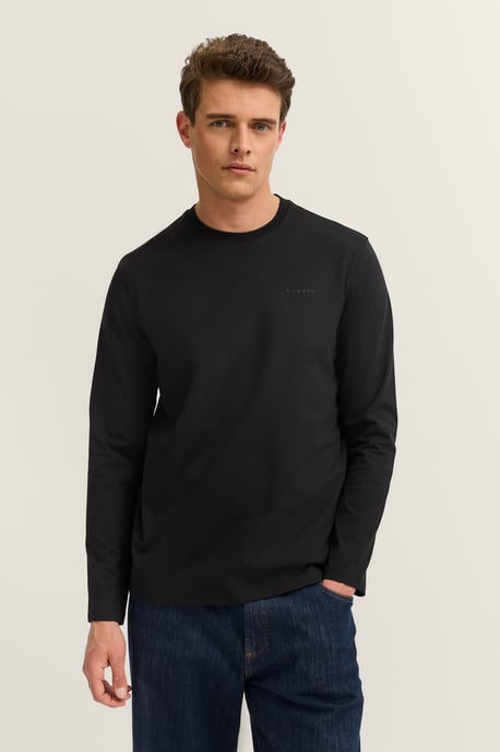 Bugatti Herren Langarmshirt im Modern Fit aus Baumwolle - Image 1