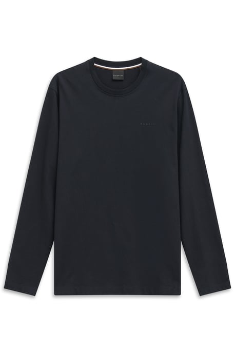 Bugatti Langarmshirt im Modern Fit aus Baumwolle - Marineblau - Image 2