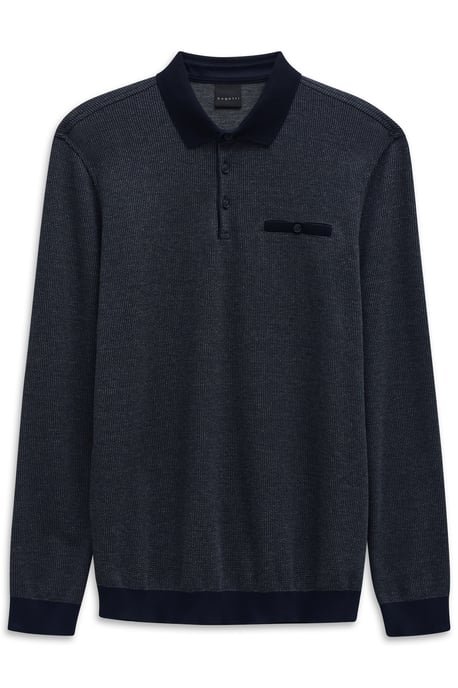 Bugatti Herren Polo Shirt langarm mit Brusttasche und Knopfleiste - Image 1