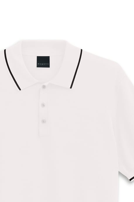 Bugatti Herren Strick Polo kurzarm angenehm weich und zeitloses Design - Image 4