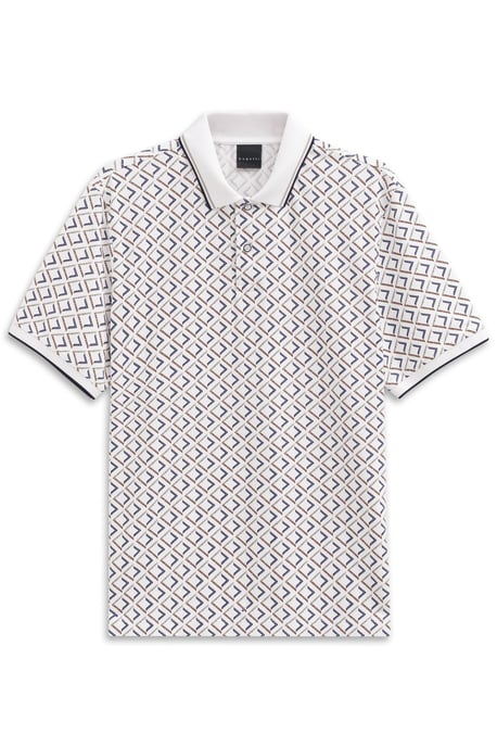 Bugatti Herren Polo Shirt kurzarm mit Rauten-Muster - Image 3