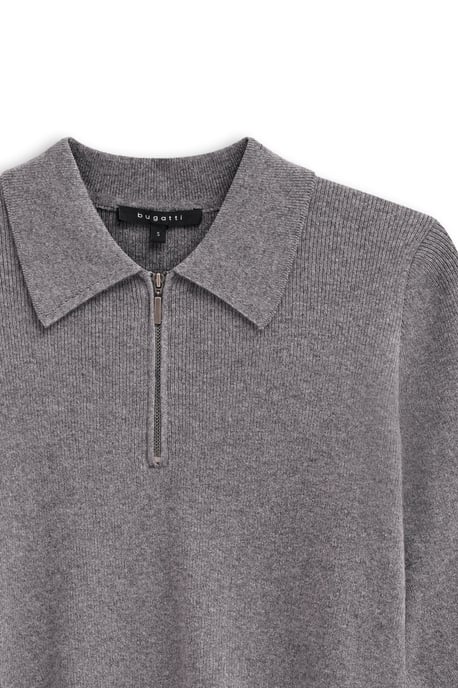 Bugatti Damen Strick Polo kurzarm mit Reißverschluss & Hemdkragen - Image 5