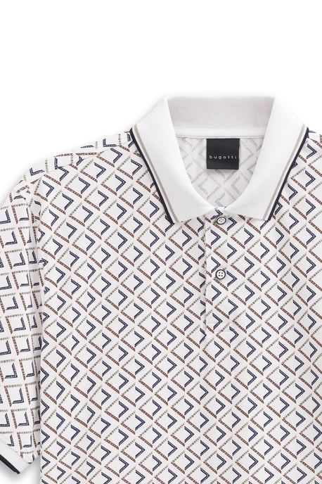 Bugatti Herren Polo Shirt kurzarm mit Rauten-Muster - Image 5