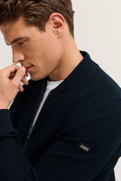 Bugatti Herren Sweatjacke mit Collegekragen und Reißverschluss - Image 4