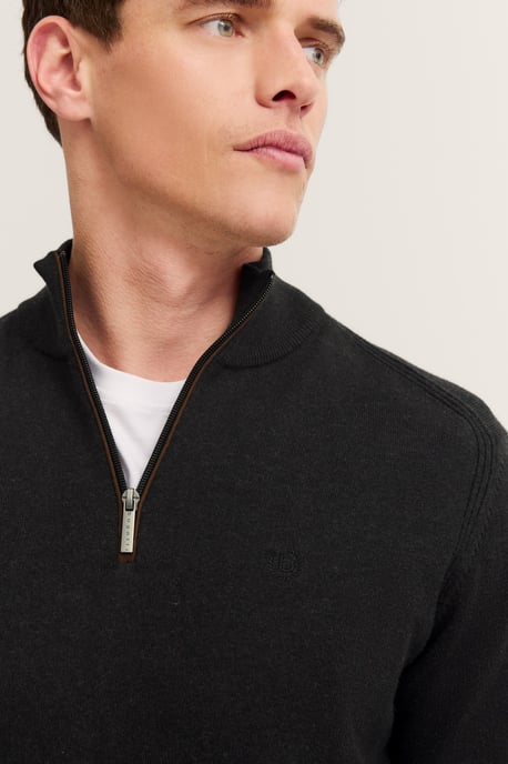 Bugatti Herren Troyer aus Baumwolle-Kaschmir mit Reißverschluss - Image 4
