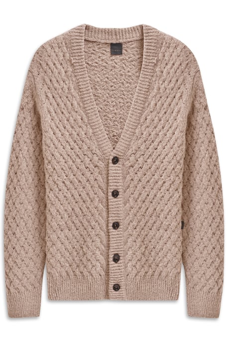 Bugatti Herren Cardigan mit V-Ausschnitt & Flechtoptik - Image 3