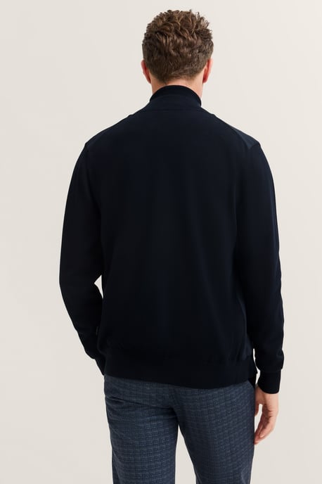 Bugatti Herren Strickjacke mit Stehkragen und Reißverschlusstaschen - Image 2