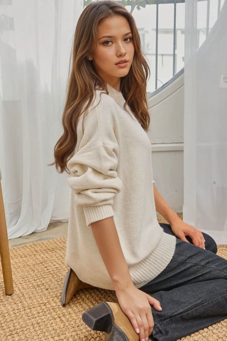Gemütlicher Rundhalsstrickpullover - Image 2