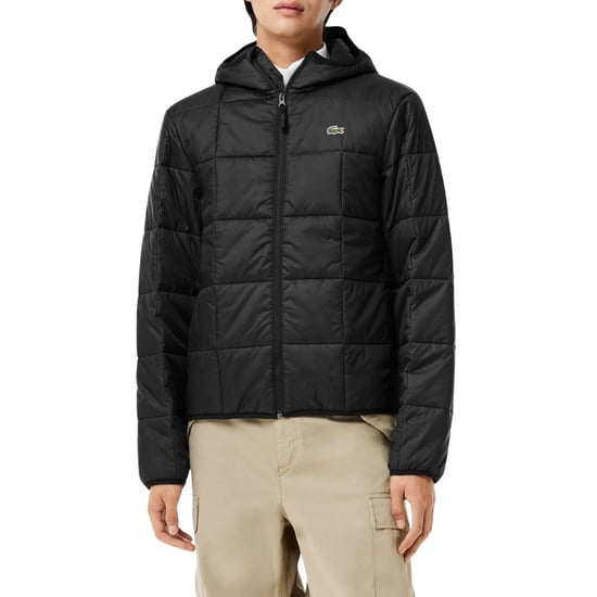 Lacoste Wasserdichte Schwarze Steppjacke Mit Logo - Image 4