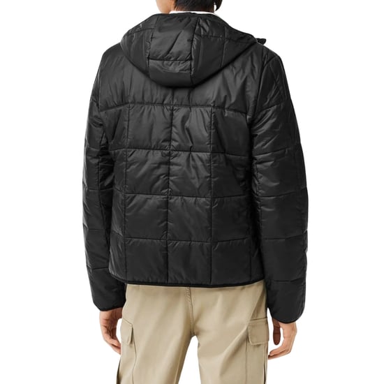 Lacoste Wasserdichte Schwarze Steppjacke Mit Logo - Image 5