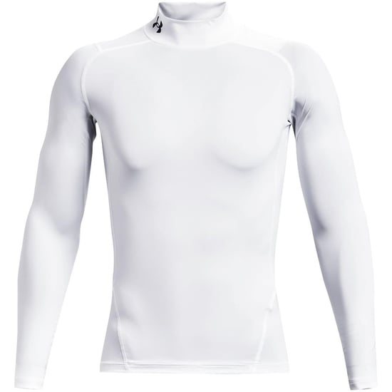Under Armour - Base Layer Oberteil für Herren, Stehkragen, HeatGear, Raglan langärmelig (Weiß) - Image 2