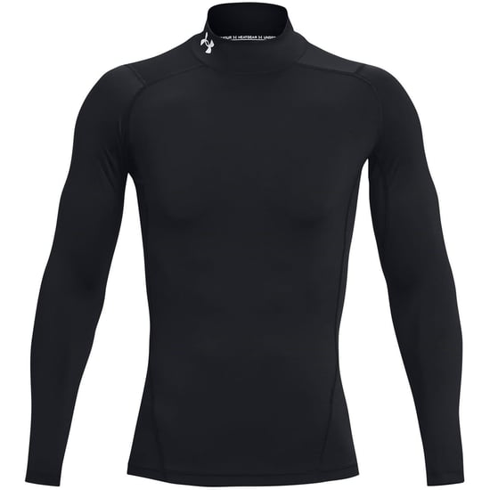 Under Armour - Base Layer Oberteil für Herren, Stehkragen, HeatGear, Raglan langärmelig (Schwarz) - Image 2