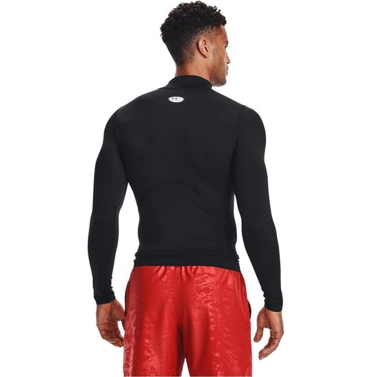 Under Armour - Base Layer Oberteil für Herren, Stehkragen, HeatGear, Raglan langärmelig (Schwarz) - Image 3