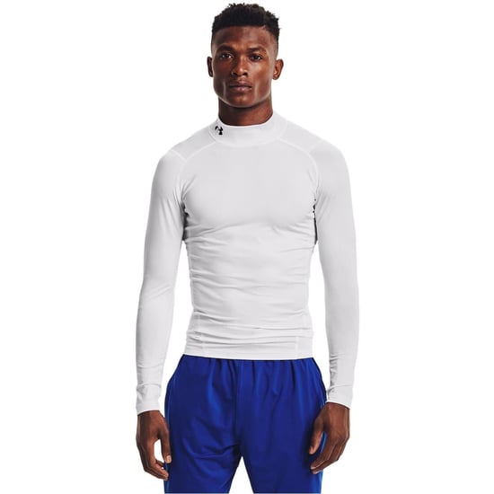 Under Armour - Base Layer Oberteil für Herren, Stehkragen, HeatGear, Raglan langärmelig (Weiß) - Image 4